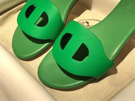 green hermes slippers|Hermes women sandals.